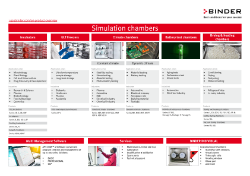 Produktübersicht - Simulationskammern